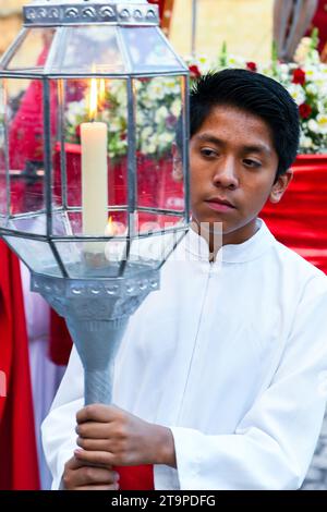 Karfreitagsparade zum Gedenken an die Kreuzigung und den Tod Jesu Christi in Oaxaca, Mexiko Stockfoto