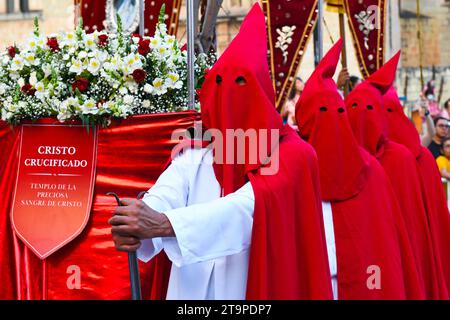 Karfreitagsparade zum Gedenken an die Kreuzigung und den Tod Jesu Christi in Oaxaca, Mexiko Stockfoto