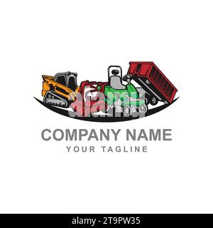 Logodesign für Anhänger/Auflieger, Logodesign für Lkw/Auflieger. EPS 10 Stock Vektor