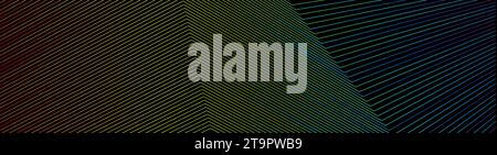 Bunte gekrümmte Linien abstrakter minimaler Hintergrund. Vektorbanner-Design Stock Vektor