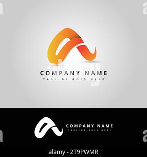 Design-Vorlagenelemente des Symbols „Letter A Logo“ – Vorlagen für Vektorzeichen, „Letter A“-Logo. Symbol „Air Star Flow Flight Pfeil“. Minimales Design-Konzept. Kreativ Stock Vektor