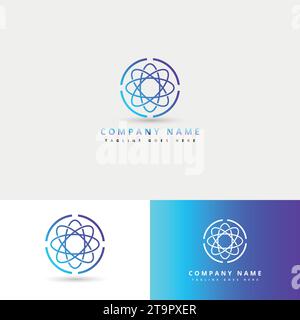 Power Sky Kreis Blau Kristall Logo Element Design Vektor Form Symbol Business Abstrakte Vorlage Marke Firmenidentität, Diamant-Logo, Geometrisch Stock Vektor