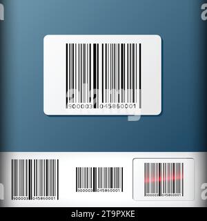 Realistisches Barcode-Symbol. Barcode-Logo. Vektorabbildung Stock Vektor