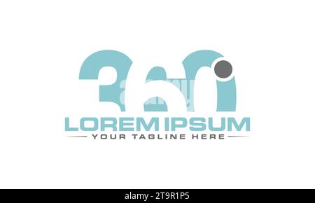 360 Logodesign einzigartiges und kreatives Logodesign Stock Vektor