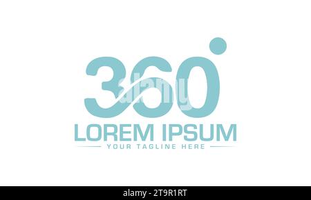360 Logodesign einzigartiges und kreatives Logodesign Stock Vektor
