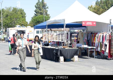 Fremont, KALIFORNIEN - 19. August 2023: Teilnehmer am FOG Festival, Festival of the Globe, früher bekannt als Festival of India. Stockfoto