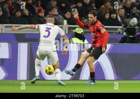 25. November 2023 Mailand - Italien - Sport, Fußball - Mailand vs Fiorentina italienische Meisterschaft 2023/2024 - G. Meazza Stadium - im Bild: Davide Calab Stockfoto