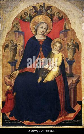 Madonna and Child and a Devotee 1394 von Niccolo Di Pietro Stockfoto