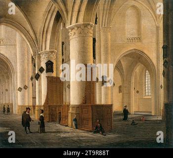 Innenraum der St. Bavo's Church in Haarlem 1695 von Isaak Van Nickelen Stockfoto