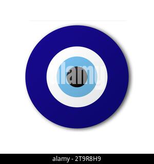 Symbol des bösen Auges. Griechisches oder türkisches Amulett. Vektorabbildung Stock Vektor