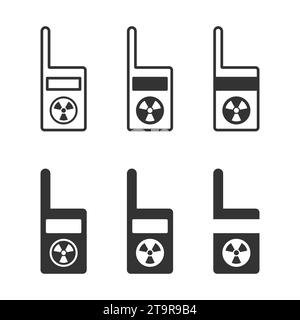 Symbol für Strahlungsdetektor. Vektorabbildung Stock Vektor