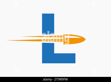 Aufzählungszeichen auf Buchstabe L mit beweglichem Aufzählungszeichen Stock Vektor