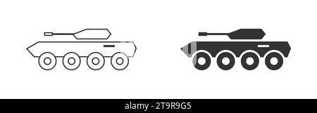 Symbol für gepanzerten Personentransport. Vektorabbildung Stock Vektor