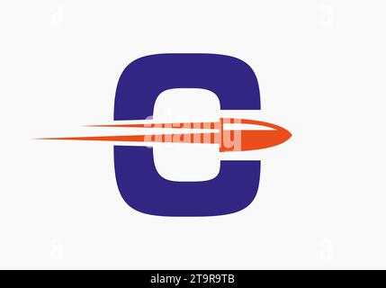 Aufzählungszeichen auf Buchstabe C mit beweglichem Aufzählungszeichen Stock Vektor