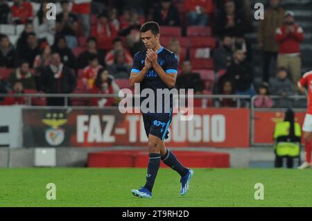 Lissabon, 25/11/2023 - SL Benfica hat heute Abend Famalicao im Estádio da Luz in Lissabon ausgetragen, in einem Spiel, das für die vierte Runde der TACA de Portugal der Saison 2023/2024 zählt. Henrique Araujo (Álvaro Isidoro / Global Imagens) Stockfoto