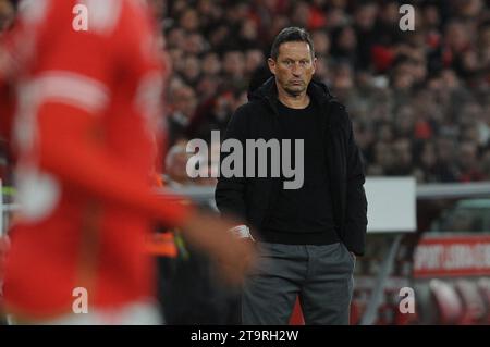 Lissabon, 25/11/2023 - SL Benfica hat heute Abend Famalicao im Estádio da Luz in Lissabon ausgetragen, in einem Spiel, das für die vierte Runde der TACA de Portugal der Saison 2023/2024 zählt. Roger Schmidt (Álvaro Isidoro / Global Imagens) Stockfoto