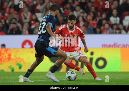 Lissabon, 25/11/2023 - SL Benfica hat heute Abend Famalicao im Estádio da Luz in Lissabon ausgetragen, in einem Spiel, das für die vierte Runde der TACA de Portugal der Saison 2023/2024 zählt. Rafa Silva (Álvaro Isidoro / Global Imagens) Stockfoto