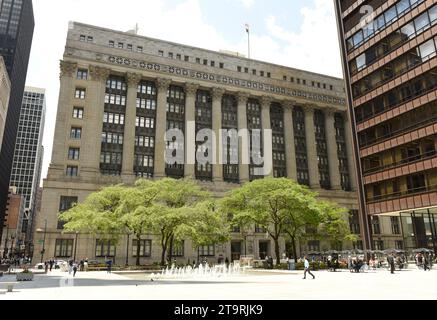 Chicago, USA - Juni 2018: Chicago City Hall. City of Chicago - Rathaus. Stockfoto