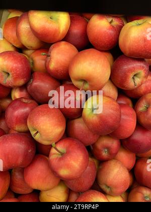 A rote Äpfel reife Früchte große Mengen Stockfoto