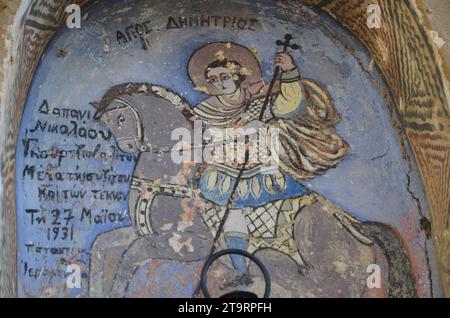 Griechenland, Thessalien, Larisa, Zaritsani Dorf Kloster von st. Athanasios (1613) und Kapelle von St. Antonios (1748) Stockfoto