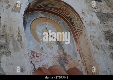 Griechenland, Thessalien, Larisa, Zaritsani Dorf Kloster von st. Athanasios (1613) und Kapelle von St. Antonios (1748) Stockfoto