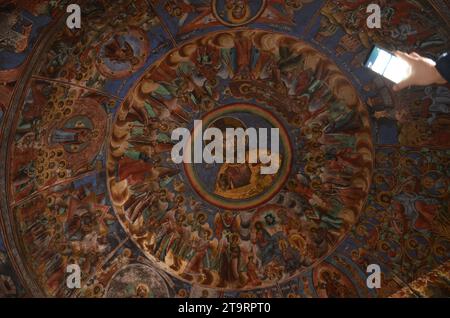 Griechenland, Thessalien, Larisa, Zaritsani Dorf Kloster von st. Athanasios (1613) und Kapelle von St. Antonios (1748) Stockfoto