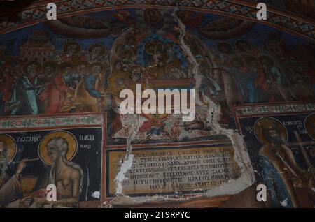 Griechenland, Thessalien, Larisa, Zaritsani Dorf Kloster von st. Athanasios (1613) und Kapelle von St. Antonios (1748) Stockfoto