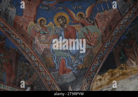 Griechenland, Thessalien, Larisa, Zaritsani Dorf Kloster von st. Athanasios (1613) und Kapelle von St. Antonios (1748) Stockfoto