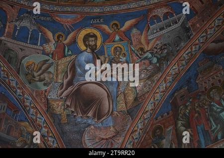 Griechenland, Thessalien, Larisa, Zaritsani Dorf Kloster von st. Athanasios (1613) und Kapelle von St. Antonios (1748) Stockfoto