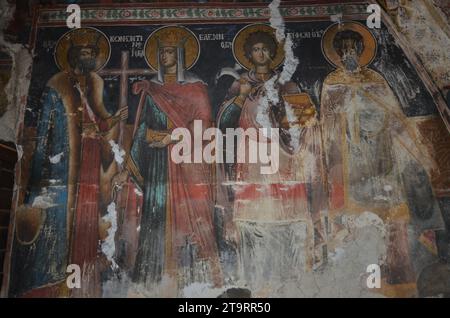 Griechenland, Thessalien, Larisa, Zaritsani Dorf Kloster von st. Athanasios (1613) und Kapelle von St. Antonios (1748) Stockfoto