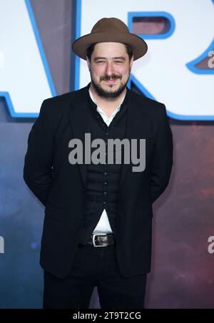 Marcus Mumford nimmt an Star Wars: The Rise of Skywalker am Cineworld Leicester Square in London Teil. Stockfoto