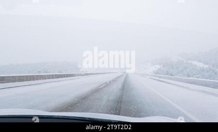 Ein Wintersturm durch den Westen von Colorado Stockfoto