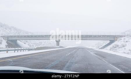 Ein Wintersturm durch den Westen von Colorado Stockfoto