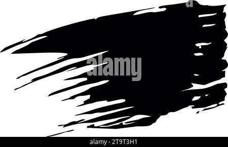 Abstrakter Grunge-Hintergrund für Text. Schwarze Vektorpinselstriche. Verschmierte Tinte auf weißem Hintergrund. Für Banner- und Postkartendesign. Stock Vektor