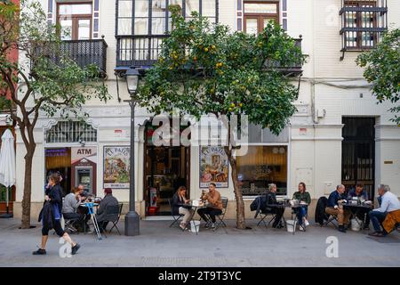 Restaurant Patio San Eloy in Sevilla, Andalusien, Spanien, Europa, Stockfoto