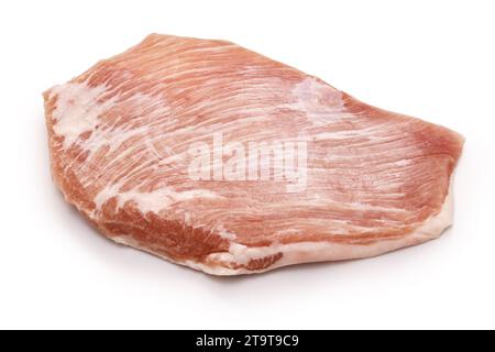 Schweinebacken Fleisch isoliert auf weißem Hintergrund Stockfoto