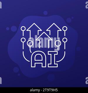 Symbol für die Evolution der KI-Technologie für das Web Stock Vektor