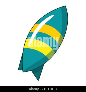 Surfboard Icon Bild Vektor Illustration Design blau und grün Farbe für Sommer Thema Design Element Stock Vektor
