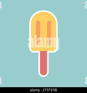 Eissymbol. Vektor-Illustration in flachem Stil für Sommer Thema Design und Konzept Stock Vektor
