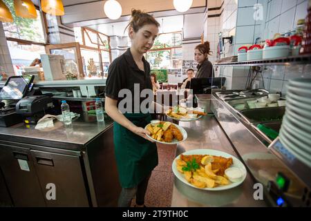 The Rock and Sole Scholle, Fish and Chip Shop, Endell Street, Covent Garden, London, England, Vereinigtes Königreich Stockfoto