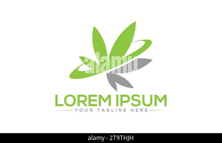Cannabis-Logo-Design Stock Vektor
