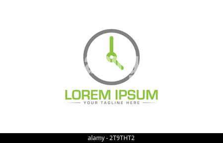 Uhrenlogodesign einzigartiges und kreatives Logo-Design Stock Vektor