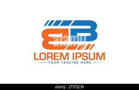 BB-Logo-Design einzigartiges und modernes Logo-Design Stock Vektor