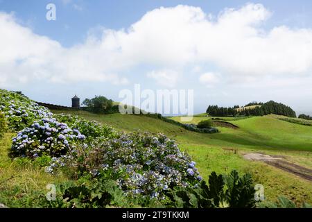 Die atemberaubende Schönheit der Azoren, Portugal: Eine unvergessliche Reise durch die atemberaubenden Landschaften dieses Atlantikparadieses Stockfoto