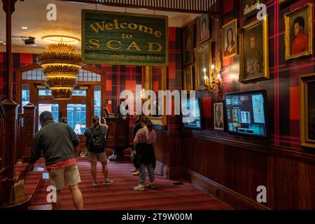 Kunstgalerie in der Poetter Hall des Savannah College of Art and Design im historischen Viertel von Savannah GA Stockfoto