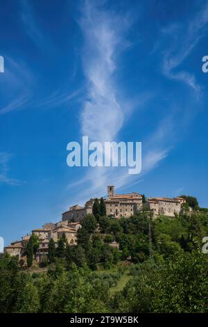 Blick auf Labro, historisches Dorf in der Provinz Rieti, Latium, Italien Stockfoto