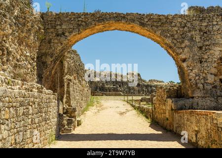 Historische antike römische Ruinen, Conimbriga, Portugal Stockfoto