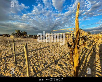 Madagaskar, traditionelles Fischerdorf Stockfoto
