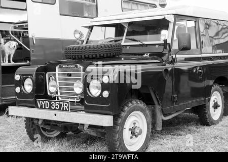 Low Ham.Somerset.United Kingdom.23. Juli 2023.Ein Land Rover der Serie 3 aus dem Jahr 1976 ist auf der Somerset Steam and Country Show zu sehen Stockfoto