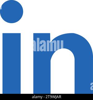 LinkedIn Design Logo Zeichen Symbol Vektor in amerikanischen Geschäfts- und beschäftigungsorientierten Online-Service funktioniert über Website und mobile Apps. Soziale Medien Stock Vektor